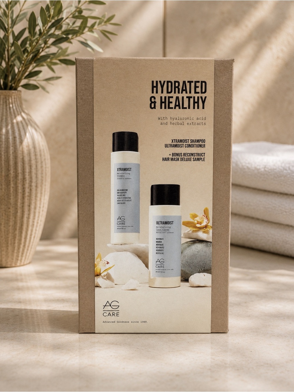 AG Care Hydrated & Healthy Moisture Gift Set | Shampoo & Conditioner